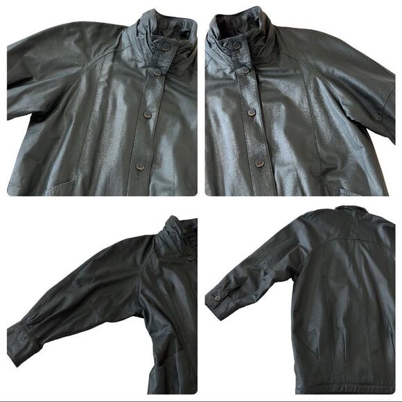 Pelle Dark Green Genuine Leather Jacket MEDIUM - Picture 15 of 16